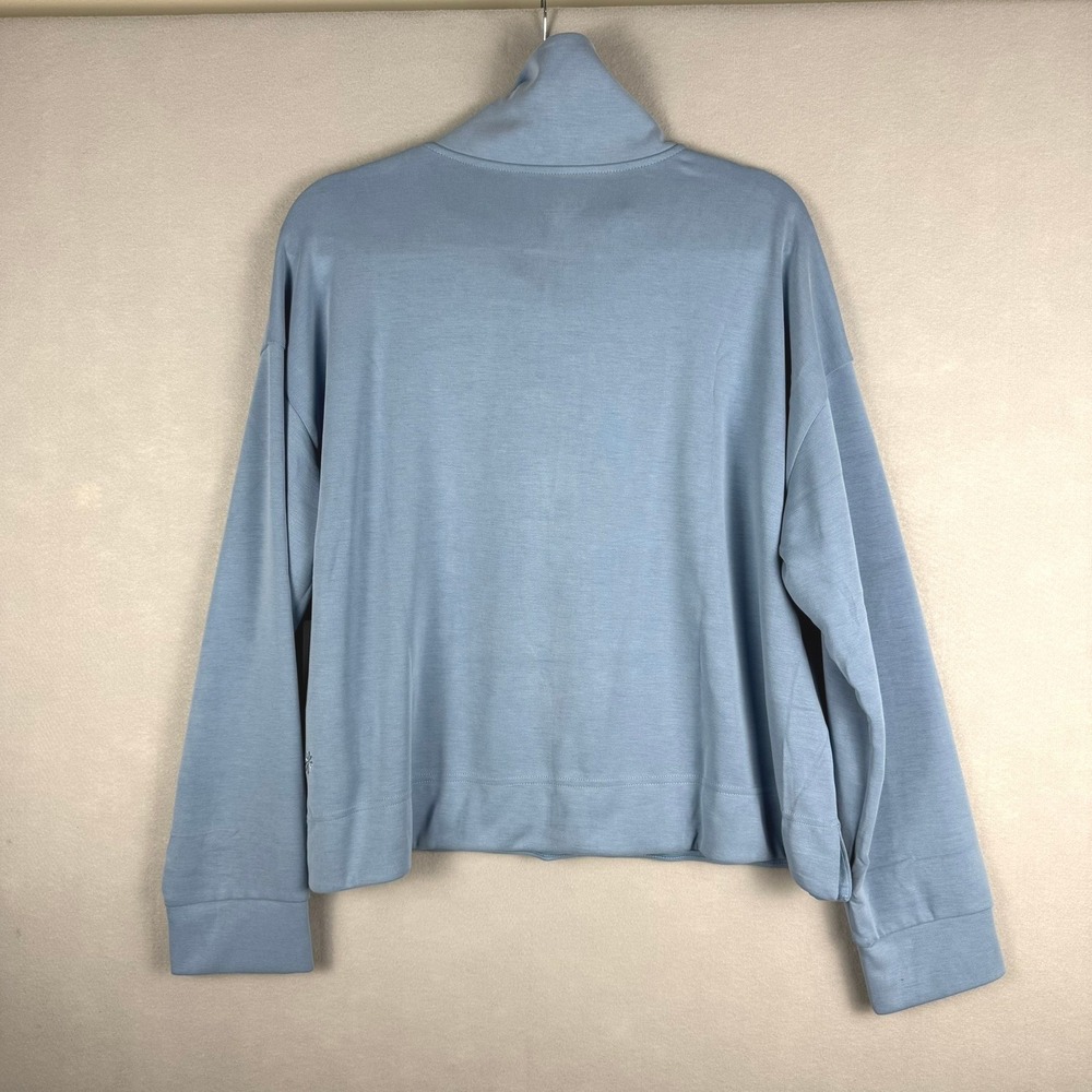 Athleta Womens XL Seasoft 1/4 Zip Blue Long Sleeve Pullover‎ Sweatshirt NWT - Picture 2 of 10